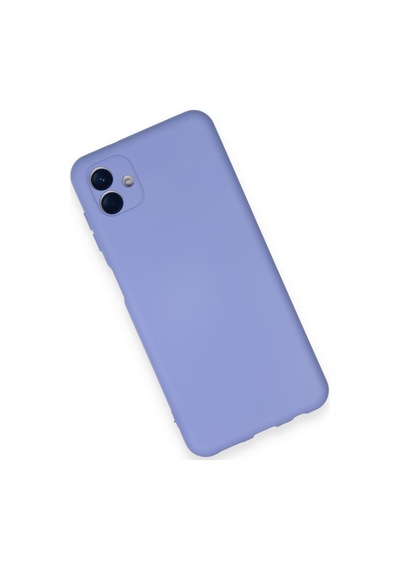 Samsung Galaxy  Uyumlu,  A04 Kılıf Nano İçi Kadife Silikon - Lila