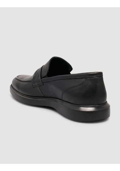 Cabani Hakiki Deri Erkek Siyah Loafer Siyah