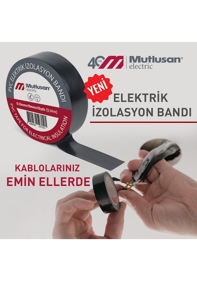Pvc Elektrik İzole Bandı - Kırmızı 10 Adet Paket