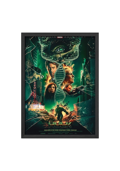 Hulk Siyah Ahşap Çerçeveli Poster, Dekoratif Film Duvar Tablosu