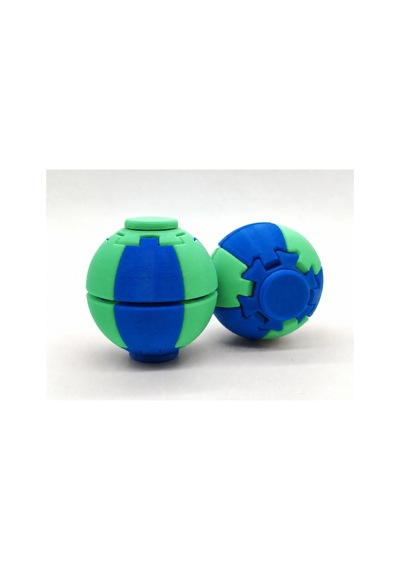 Alvera Press Küresi 3d Baskı Dönüşen Mekanik Fidget Stres Oyuncağı-mavi-mint