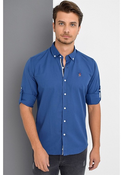 G674 Dewberry Erkek Gömlek-indigo Indigo