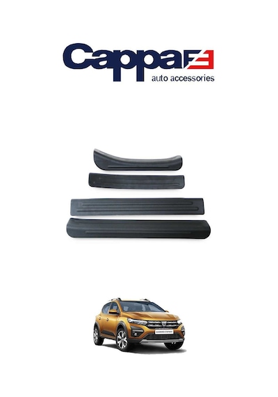 Cappafe Dacia Sandero Kapı Eşiği Abs Mat Siyah 4 Parça 2021- N11.1005