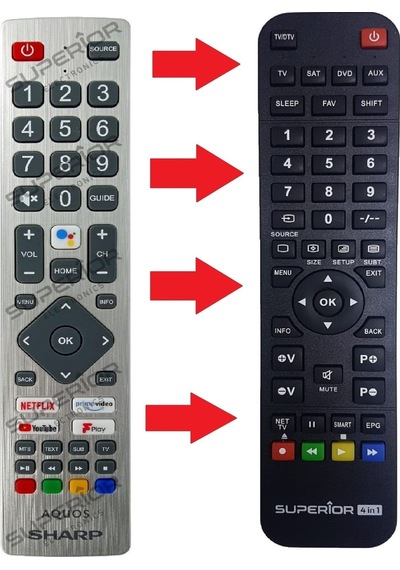 Aquos Lc40bl2ea Lc40bl3ea Lc40bl4ea Lc50bl2ea Serisi Netflix Tv Kumandası Süp-4641