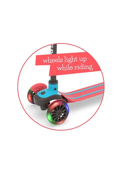 Chillafish Scotti Glow 3 Tekerlekli Işıklı Scooter - Kırmızı