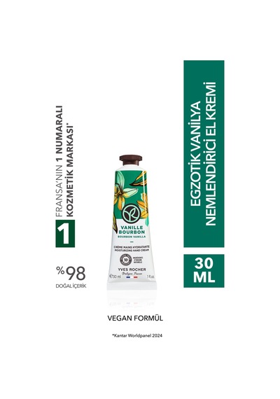 Yves Rocher El Kremi- Nemlendirici Besleyici Egzotik Vanilya- Vegan-30ml