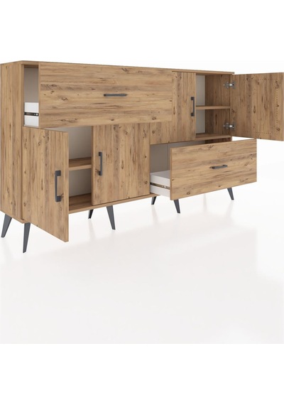Arges Konsol 3 Raflı 2 Çekmeceli 4 Kapaklı 176x30x99 Çam-çam Çam-çam Arges Konsol 3 Raflı 2 Çekmeceli 4 Kapaklı 176x30x99 Çam-çam Çam-çam