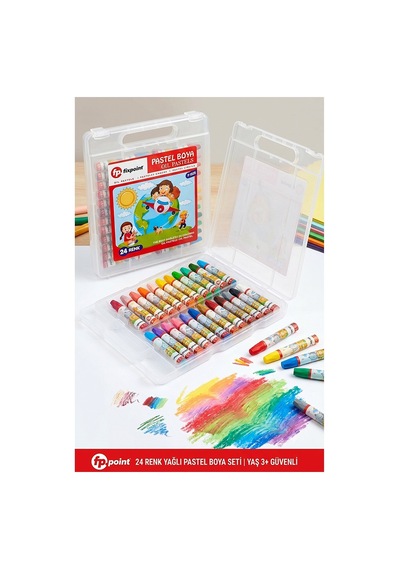 24 Renk Pastel Boya Plastik Çantalı 1 Paket Fixpoint 24 Lü Pastel Boya Çok Renkli Pastel Boya Resim Okul Öğrenci