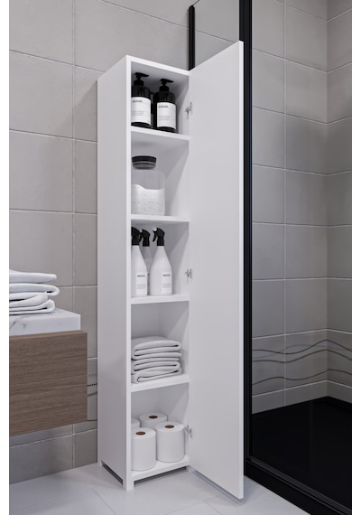Tek Kapaklı Winter Çok Amaçlı Killer Banyo Mutfak Dolabı Beyaz