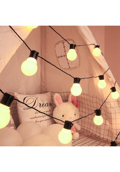 10 Led 3.5 Metre Güneş Enerjili Su Geçirmez 8 Mod Led Bahçe Teras