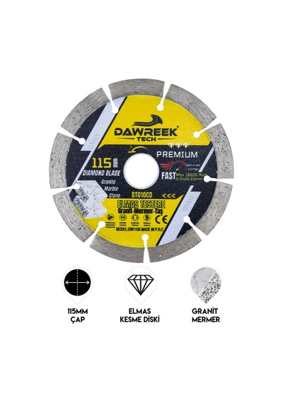 Dawreek Dt010cd 115mm Premium Segmentli Turbo Elmas Testere Granit-mermer-taş