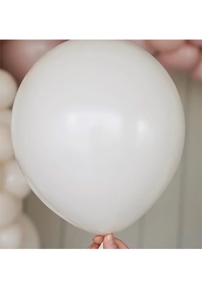 Retro Beyaz Pastel Balon 5 Li