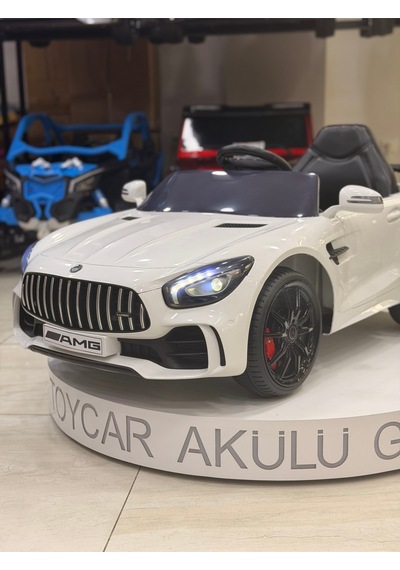 Mercedes Gt Akülü Araba 0-6 Yaş Kumandalı Özel Plaka Hediye Beyaz