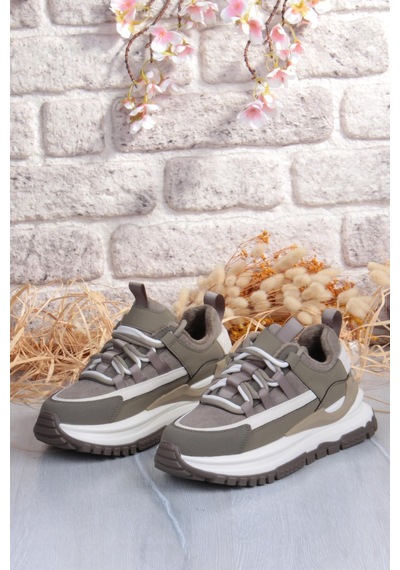 Guja Mask Rahat Hafif Kalın Taban Kadın Sneaker Ayakkabı Yeşil