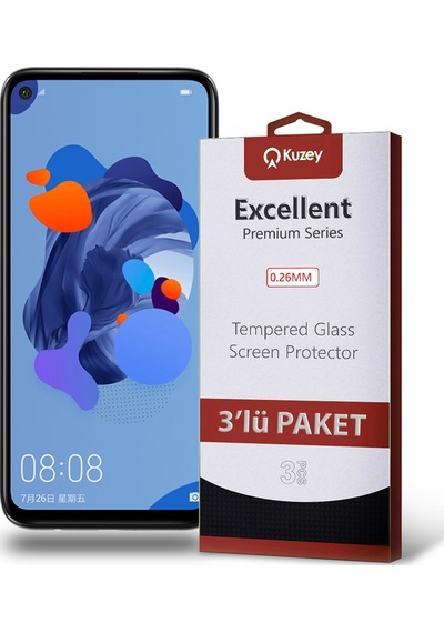 Huawei Mate 30 Lite ile Uyumlu Kırılmaz Cam Ekran Koruyucu Ekonomik 3'lü Paket