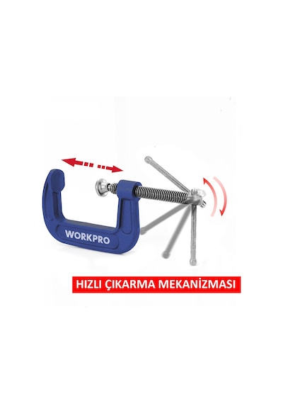Workpro Wp232019 100mm G Tipi İşkence