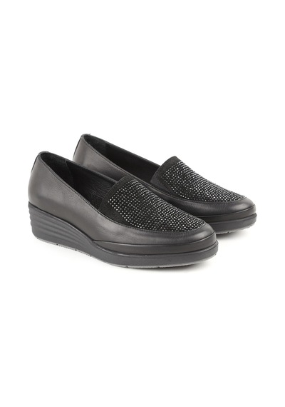 Mamma Mia Kadın Günlük Ayakkabı Slip-on Taşlı Kalın Taban Hakiki Deri Anne Ayakkabısı 26y-7670 Siyah Mamma Mia Kadın Günlük Ayakkabı Slip-on Taşlı Kalın Taban Hakiki Deri Anne Ayakkabısı 26y-7670 Siyah