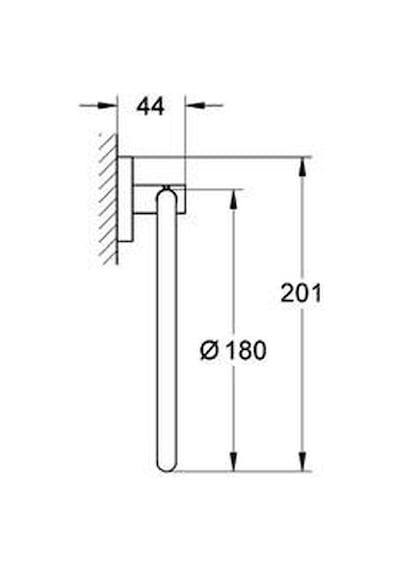 Grohe Essentials Halka Yuvarlak Havluluk - 40365001 Krom