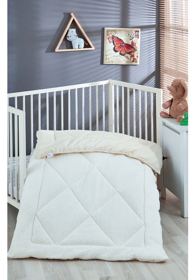 Komfort Home Kuzu Tüyü Welsoft/ Pamuklu Silikon Bebek Yorganı