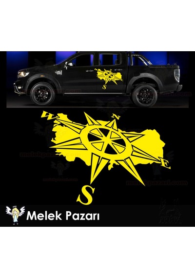 Türkiye Pusula Off Road, Kamp, Karavan Sticker