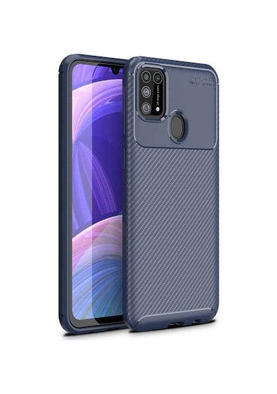 Samsung Uyumlu Galaxy M31 Kilif Tam Koruma Karbon Tasarim Negro Silikon 426916022