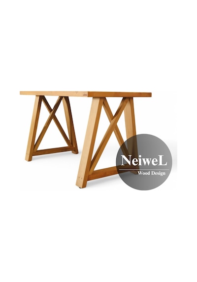 Neiwel Bues Doğal Ahşap Toplantı Masası x 120 x 300 Açık Ceviz