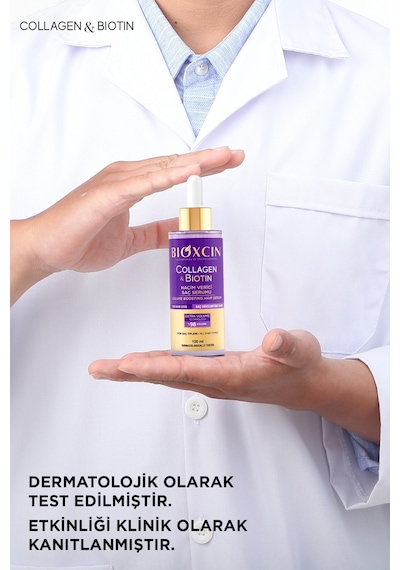 Collagen & Biotin Ekstra Hacim Serumu  100 Ml - Kolajen Biotin İnce Seyrek Saçlar