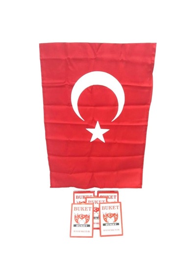 Buket Türk Bayrağı 50x75cm Bez Bayrak Btk-104 Diğer