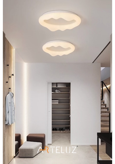 Luxury Pınterest Model Modern Plafonyer Avize 50 Cm Beyaz