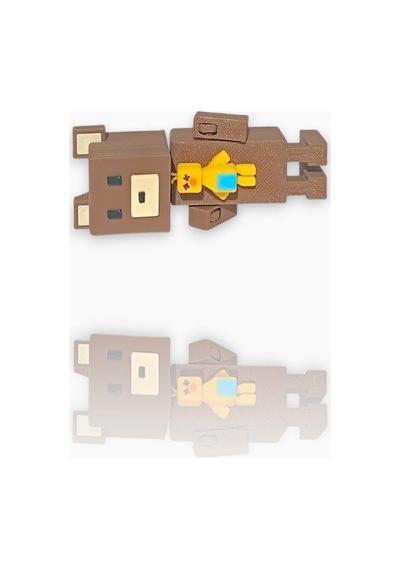 Super Bear Adventure, Baaren-şika, Penguen, Tilki, Tavşan, Timsah, Arı Loy3d 9 Cm Kahverengi