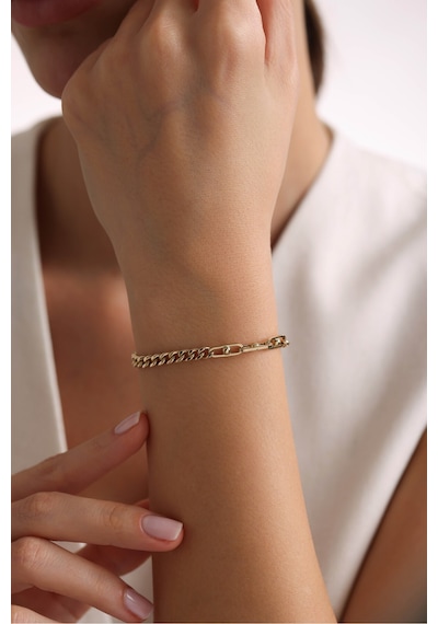 14 Ayar Altın Harf Charm & Yıldız Charm Gurmet Portoro Bileklik