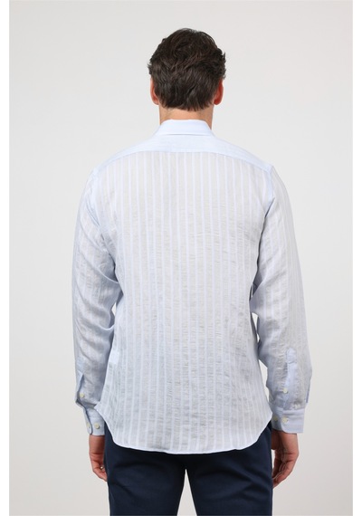 İmza Mavi Düğmeli Yaka Uzun Kol Cepsiz Slim Fit Gömlek 1004260165 İmza Mavi Düğmeli Yaka Uzun Kol Cepsiz Slim Fit Gömlek 1004260165