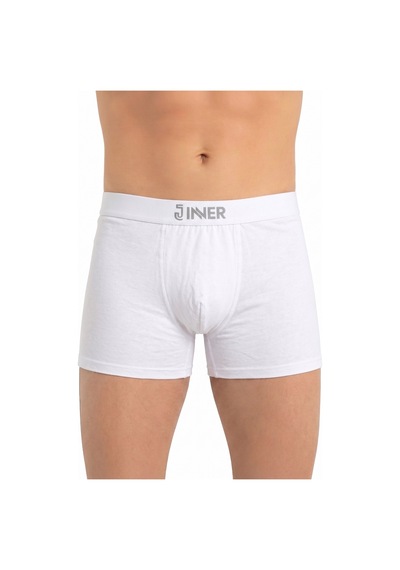 Just Inner Erkek Modal Boxer Logo Lastikli Ekstra Konforlu Kalıp 135009 Beyaz