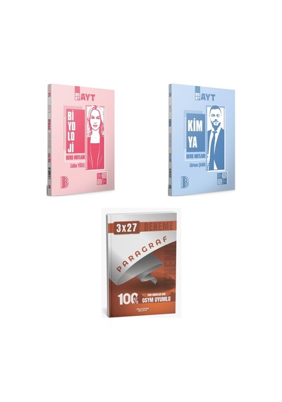 2027 Benim Hocam Ayt Biyoloji + Kimya Konu + Anla Kazan Paragraf Deneme 3'lü Set
