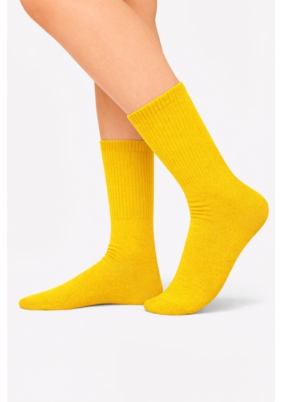 Carnaval Socks Düz Sarı Desensiz Renkli Spor Çorap Çok Renkli