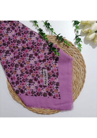 Polocraft - Flamlı Pamuklu Eşarp Ms693 Çok Renkli