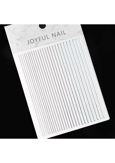 Gümüş Şerit Tırnak Sticker Şerit Tırnak Etiketi Nail Art