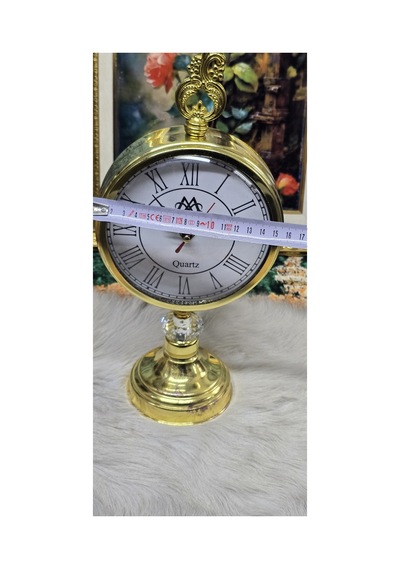 Masaüstü Dekoratif Quartz Saat Altın Renk Vintage Tasarım