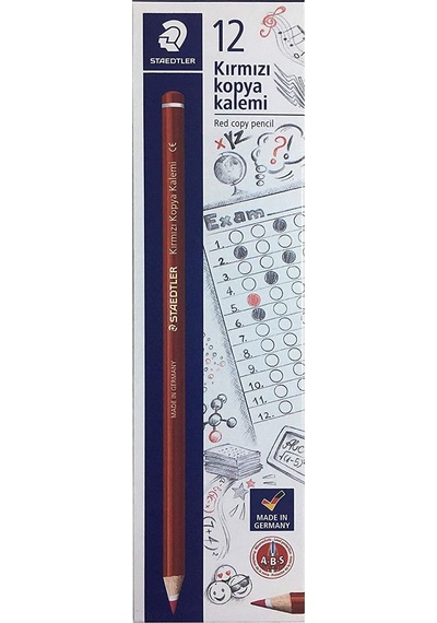 Staedtler Kırmızı Kopya Kalemi 12'li