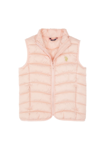 U.S. Polo Assn. Kız Çocuk Açık Pembe Kapitone Şişme Yelek 50313149-VR078