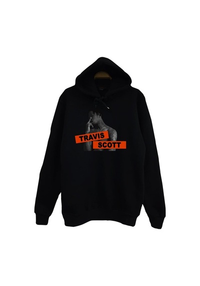 Travis Scott Astroworld Baskılı Sweatshirt Siyah