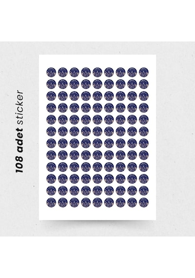 Yılbaşı Çam Temalı Mutlu Yıllar Sticker Seti, Yeni Yıl Hediye&pak Çok Renkli