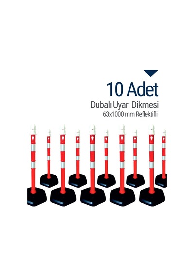 İleri Trafik Dubalı Uyarı Dikmesi 534231033 63 x 1000 MM Reflektifli 10'lu Set
