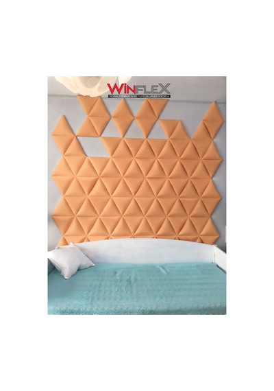 Winflex Üçgen Kumaş Kaplı Akustik Panel 40x50 Cm - 1 Adet Turuncu