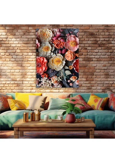 Gerçek Cama Baskı Sanat Temalı Tekli Cam Tablo 364 S326