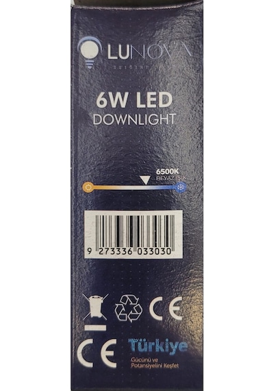 Lunova 6 Watt Beyaz Kasa Beyaz Işık Led Spot 10 Adet Beyaz - Beyaz