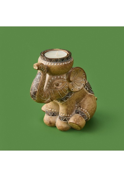 Kpmm Elephant Mumluk - Bej - 15x14 Cm Renkli