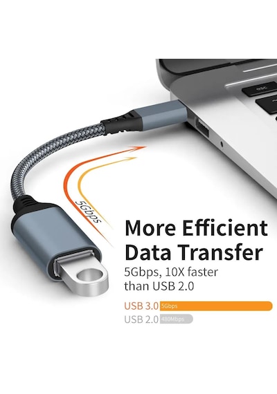 Nbtech Nb-515 Type-c To Usb 3.0 Otg Çevirici Adaptör 15cm Erkek-dişi