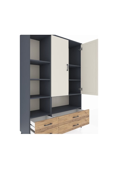 Hyperion Dolap 8 Raflı 4 Çekmeceli 2 Kapaklı 132x44x195 Antrasit-aytaşı/çam Aytası/atlas Çam - Antrasıt Hyperion Dolap 8 Raflı 4 Çekmeceli 2 Kapaklı 132x44x195 Antrasit-aytaşı/çam Aytası/atlas Çam - Antrasıt