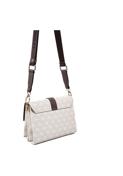 Silver Polo Sp1009 Kadın Çapraz Çanta Monogram Taş-kahve